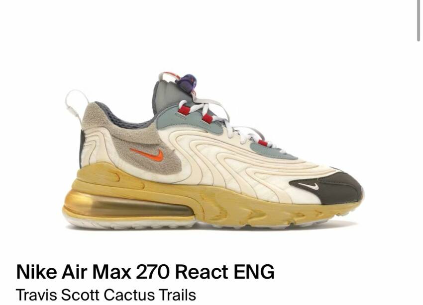 Nike Air Max 270 React ENG "Travis Scott Cactus Trails"